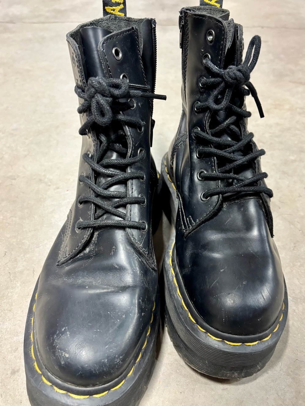 Dr. Marten’s Jadon Smooth Leather Platform Combat Boots - Picture 2 of 15